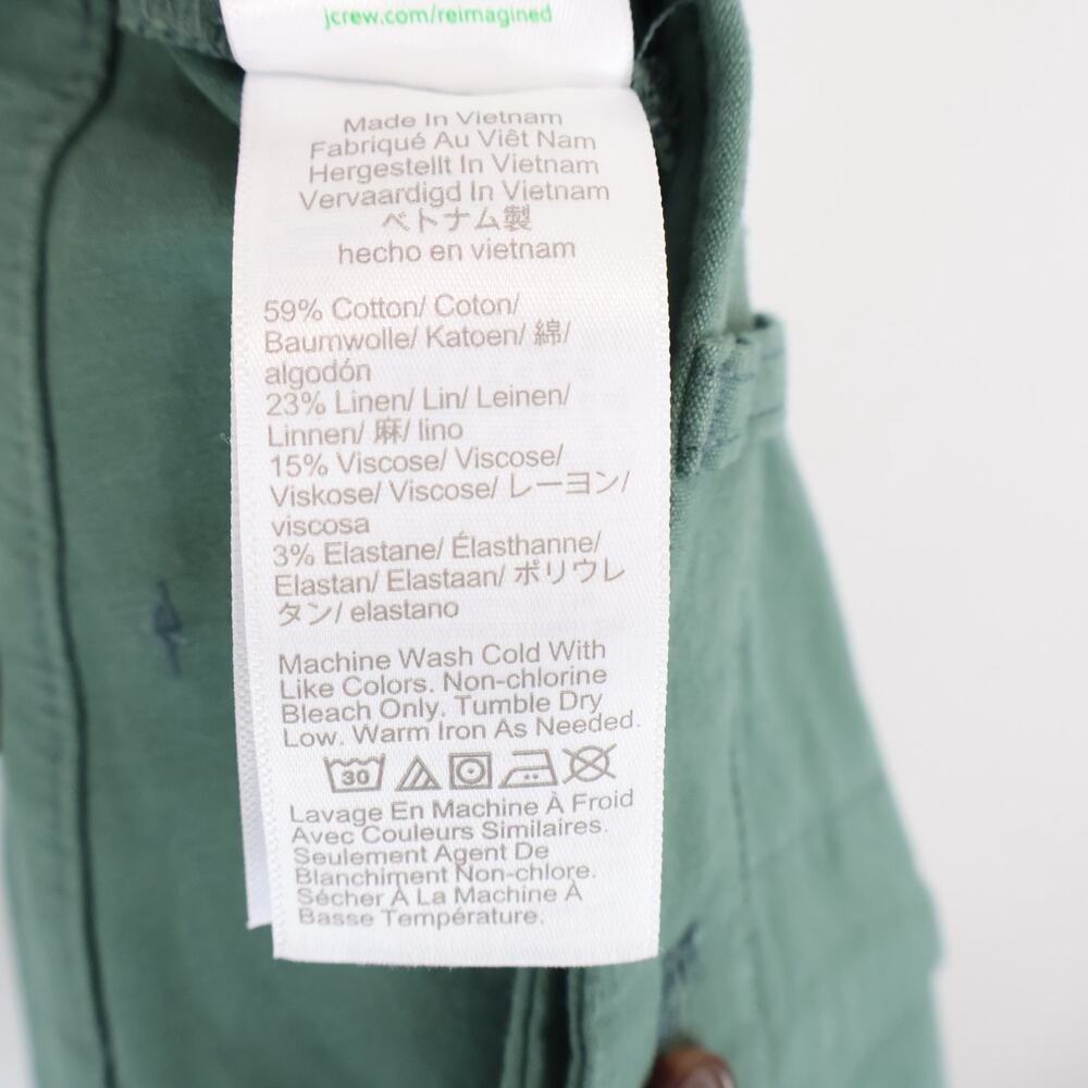 J.Crew Factory Ella Wide Leg Cropped Pant Pale Spinach Green Size 31 NWT - Picture 9 of 9